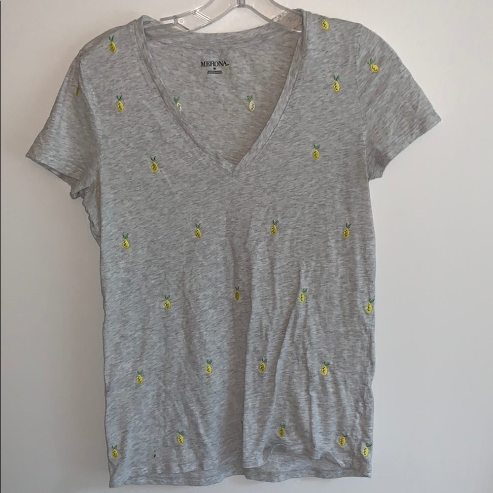 Heathered Grey Tshirt with Lemons